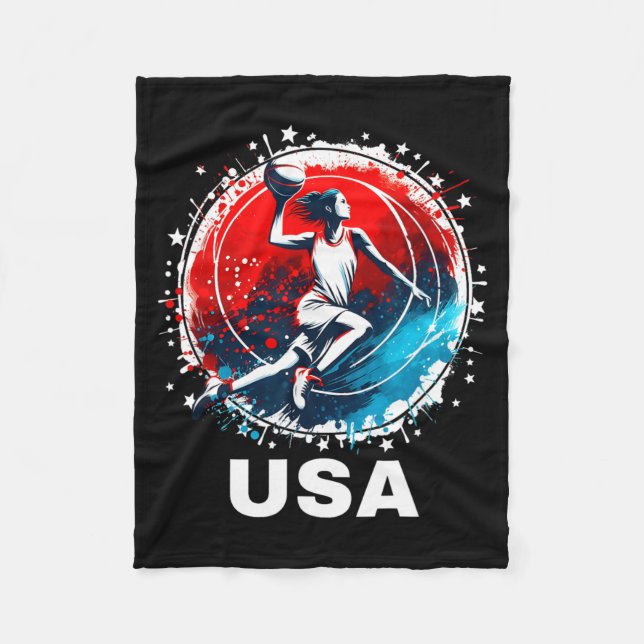 Couverture Polaire Équipe Usa Go Usa Baseball (Devant)