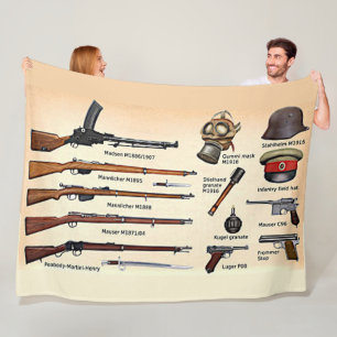 Couverture Polaire ÉQUIPEMENT MILITAIRE ALLEMAND DE LA Première Guerr