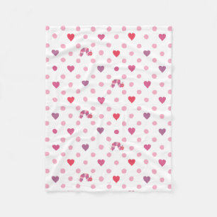 Couverture Polaire Eric Carle   Valentine Heart Polka Dot Motif