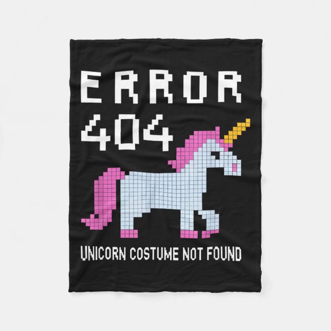 Couverture Polaire Error 404 Unicorn Costume Found Halloween Programm (Devant)