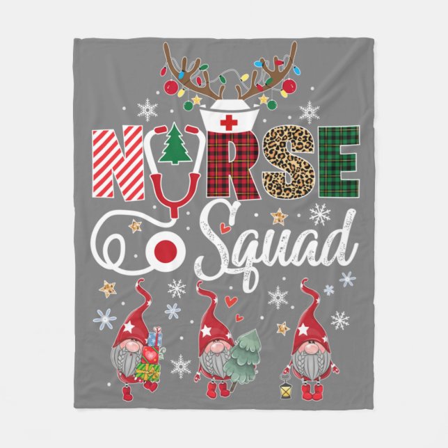 Couverture Polaire Escadrille de l'équipage de Noël Pyjamas de soins  (Devant)