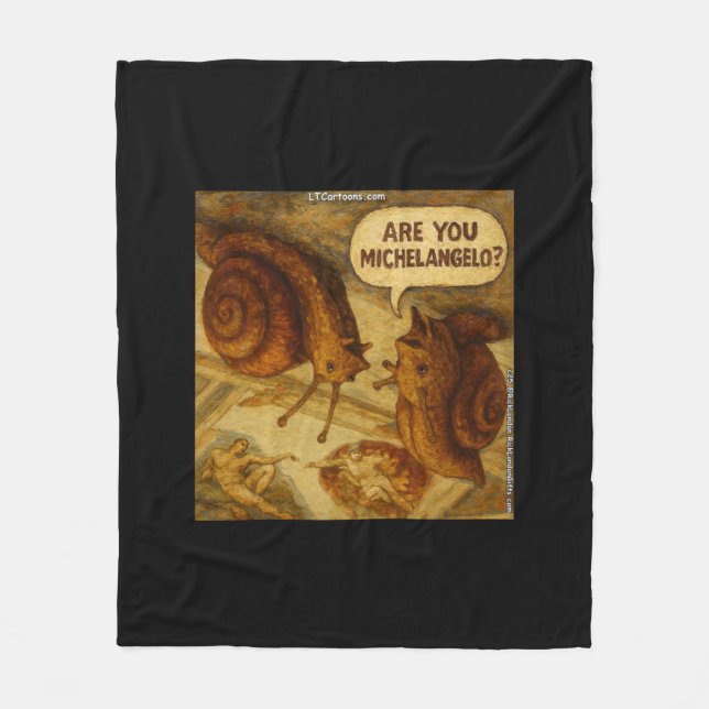 Couverture Polaire Escargot Curieux & Dessin Animé Parodique de Miche (Devant)