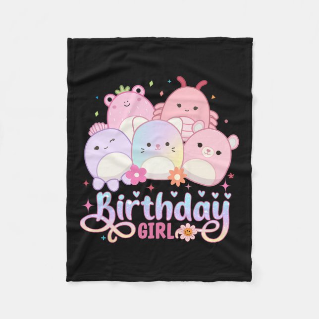 Couverture Polaire Escouade de cris de filles d'anniversaire Mallow G (Devant)