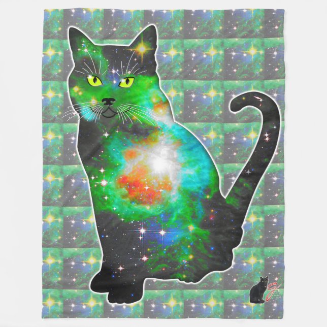 Couverture Polaire Espace Stellaire En Chat (Devant)