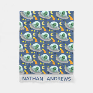 Couverture Polaire Espaces spatiaux Aliens et étoiles personnalisées