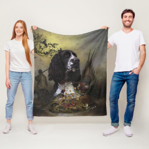 Couverture Polaire Espagnol Springer anglais avec faisan