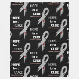 Couverture Polaire Espoir d'un Ruban Cure/Torn...Diabetes Fleece Blan