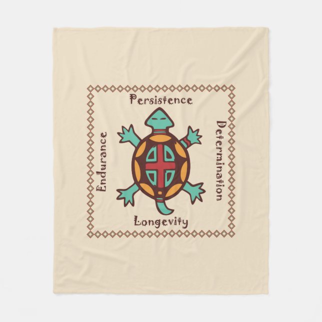 Couverture Polaire Esprit animal de tortue (Devant)