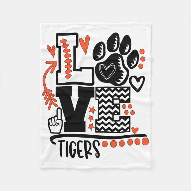 Couverture Polaire Esprit de l'école Maman Patte de Tigres de Footll  (Devant)