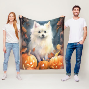 Couverture Polaire Esquimau Américain D'Halloween Avec Peur Citrouill