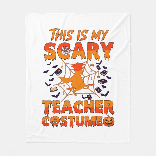 Couverture Polaire Est Costume d'enseignant effrayant Halloween Sorci (Devant)