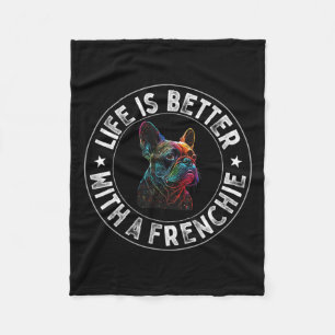 Couverture Polaire Est Mieux Avec Un Français - French Bulldog