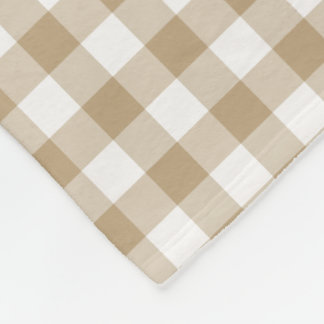 Couverture Polaire Et blanc motif vérifié par guingan bronzage