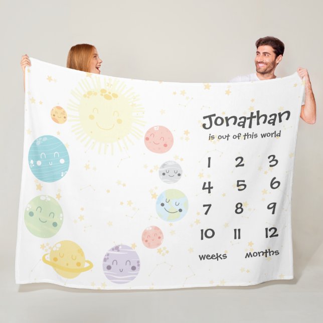 Couverture Polaire Étape importante mignonne de bébé de planètes de (En situation)