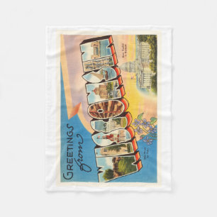 Couverture Polaire État souvenir de Vintage voyage de WI du Wisconsi