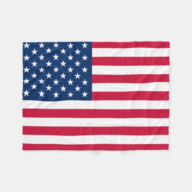 Couverture Polaire États-Unis Drapeau Fleece Blanket États-Unis d'Amé (Devant (Horizontal))