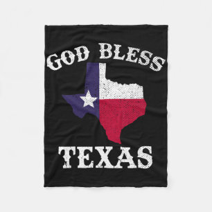 Couverture Polaire États-Unis Texas Drapeau texan Dieu béni Texas