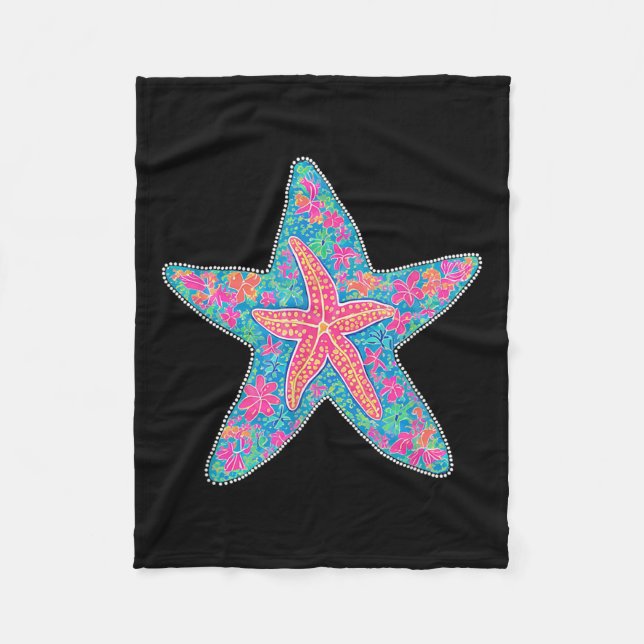 Couverture Polaire Été Starfish, preppy Coastal Summer Funny Don W (Devant)