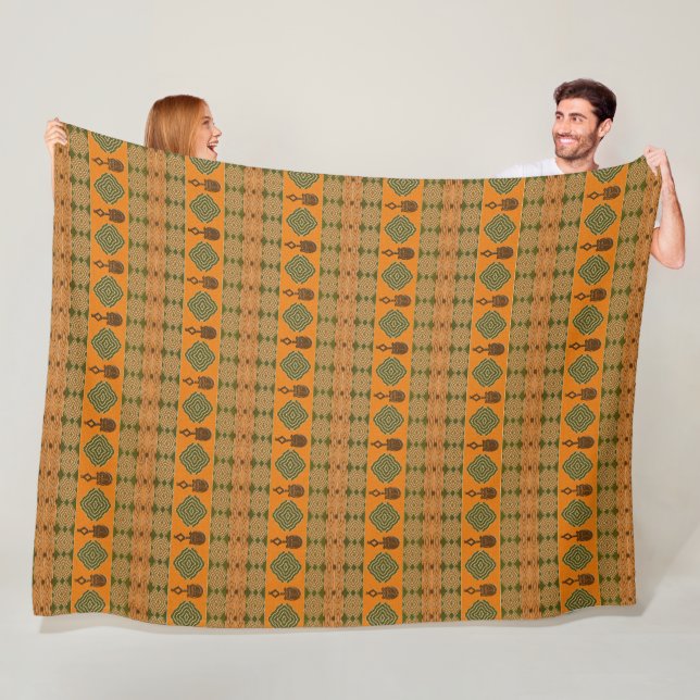 Couverture Polaire ethnic african tribal patall (En situation)
