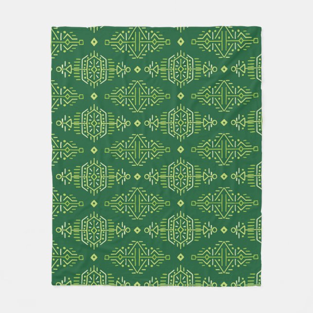 Couverture Polaire Ethnic Boho : Creative Tribal Seamless. (Devant)