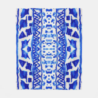 Couverture Polaire Ethnic Indigo Arrow Native Motifs