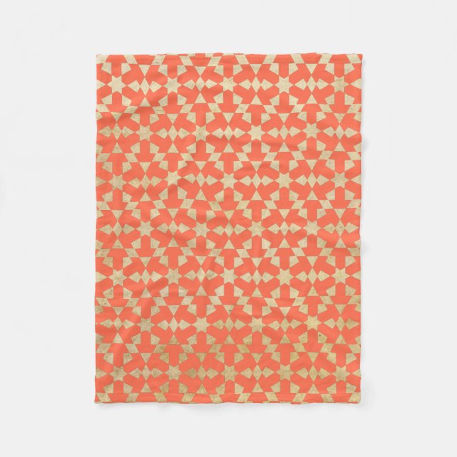 Couverture Polaire Ethnic Marocain Motif géométrique (Devant)