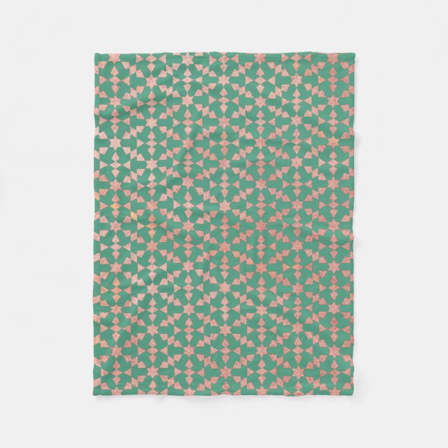 Couverture Polaire Ethnic Marocain Motif géométrique (Devant)