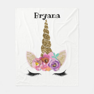 Couverture Polaire Étincelle Girly de filles de licorne de parties