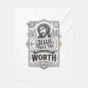 Couverture Polaire Étiquette de prix de Jésus vaut la peine Étiquette