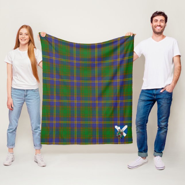 Couverture Polaire Étoffes Écossaises Étranges de Balcaskie Tartan à  (En situation)