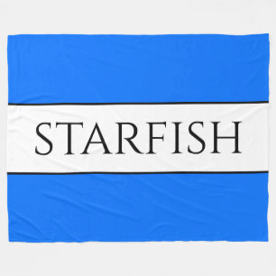 Couverture Polaire Étoile de mer Sporty Bright Bleu Marin Rayures Bla