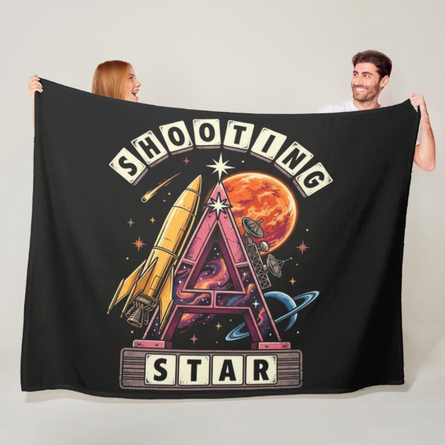 Couverture Polaire Etoile Filante Espace (En situation)