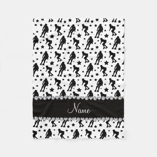 Couverture Polaire Étoiles blanches nommées faites sur commande de (Devant)