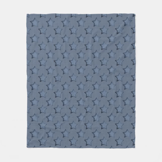 Couverture Polaire étoiles bleues (Devant)