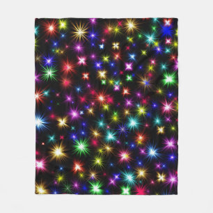 Couverture Polaire Étoiles colorées Feu d'artifice Design-27317