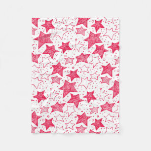 Couverture Polaire étoiles de Noël dessinées à la main