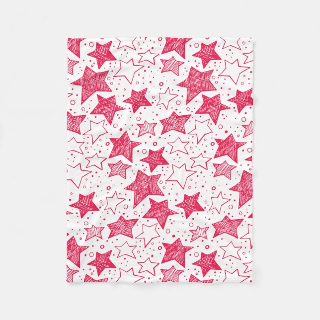 Couverture Polaire étoiles de Noël dessinées à la main (Devant)