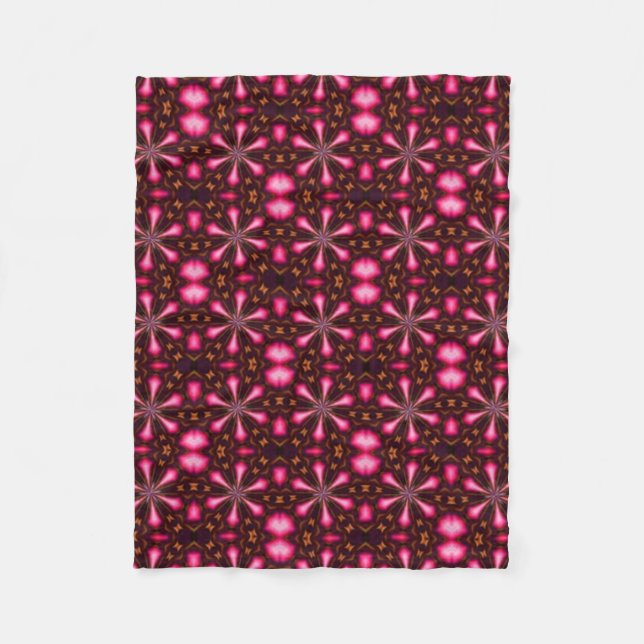 Couverture Polaire Étoiles roses chaudes Abstraites (Devant)