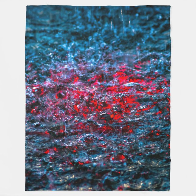 Couverture Polaire Etude En Aquarelle - Rouge (Devant)