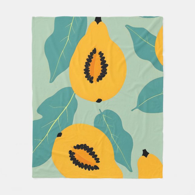 Couverture Polaire Étude Papaya (Devant)