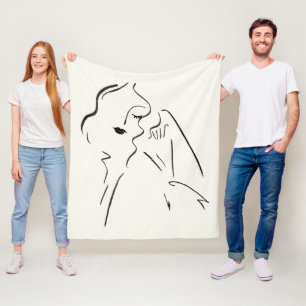 Couverture Polaire Étude simple - Croquis d'une dame