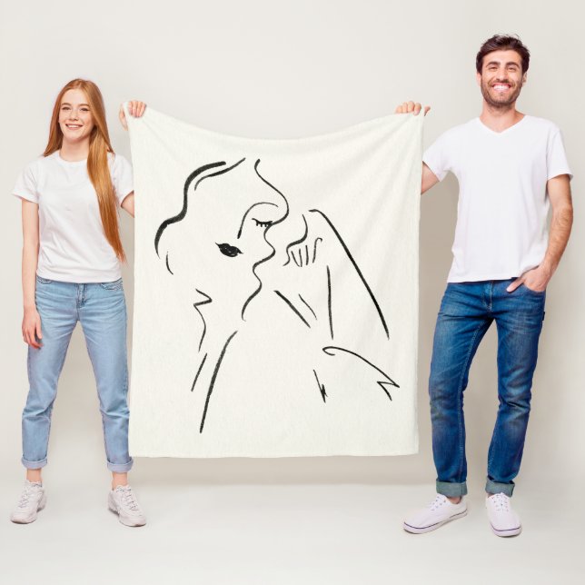 Couverture Polaire Étude simple - Croquis d'une dame (En situation)