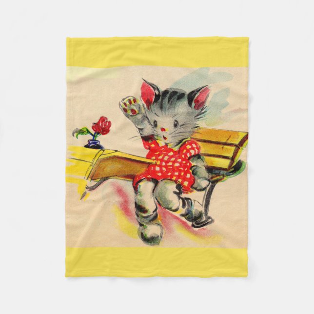 Couverture Polaire étudiant en chat kitten (Devant)
