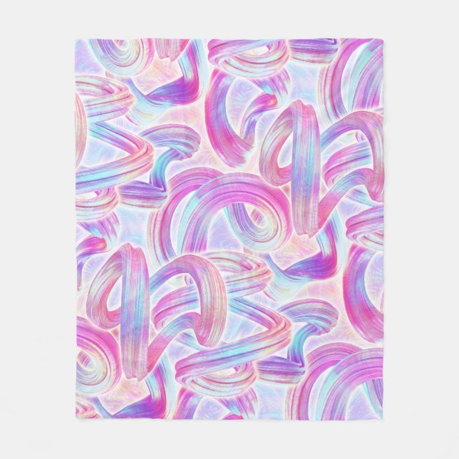 Couverture Polaire eurobeat holorave - rose et bleu : (Devant)
