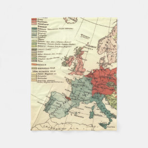 Couverture Polaire Europe Carte Pays Antique Mondiale