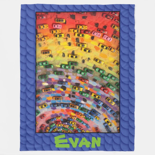 Couverture Polaire Evan - bleu (Devant)