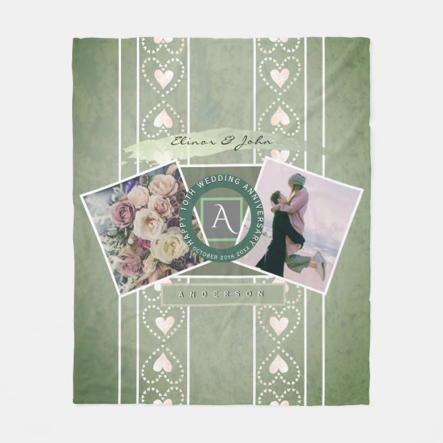 Couverture Polaire Événement personnalisé 2 Photos personnalisées Coe (Devant)