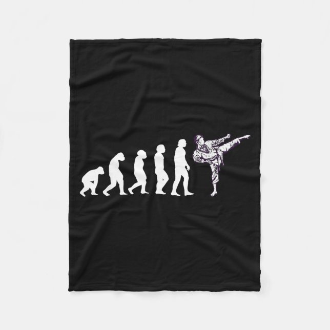 Couverture Polaire Évolution Cool Taekwondo Karaté Aïkido Ju Jutsu (Devant)