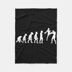 Couverture Polaire Évolution de Muay Thai drôle de kickboxing Mma Box