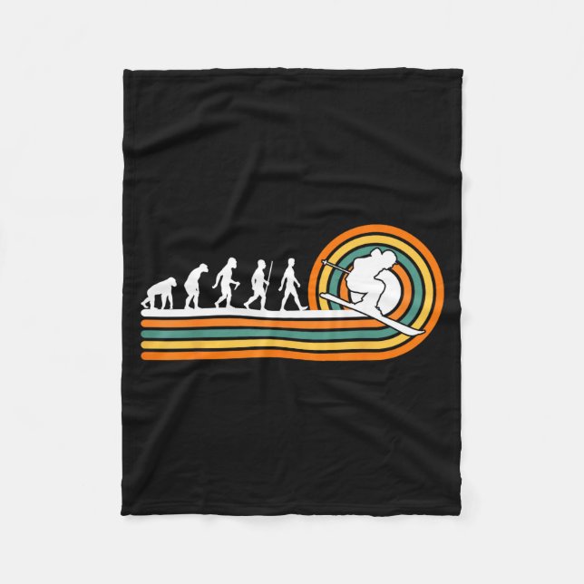Couverture Polaire Évolution du ski rétro - amateurs de sports de ski (Devant)